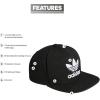 imageadidas Originals Mens Trefoil Chain Flatbrim Snapback Cap One SizeBlackWhite