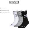 imageadidas Originals Mixed Graphics Cushioned Crew Socks 3PairBlackHeather GreyWhite