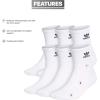 imageadidas Originals Originals Trefoil Quarter Sock 6PackWhite