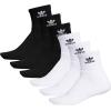 imageadidas Originals Originals Trefoil Quarter Sock 6PackWhiteBlack