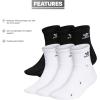 imageadidas Originals Originals Trefoil Quarter Sock 6PackWhiteBlack