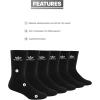 imageadidas Originals Trefoil 6Pair Crew SockBlack