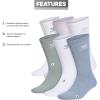 imageadidas Originals Trefoil 6Pair Crew SockBlue DawnSilver Dawn GreySilver Green