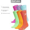 imageadidas Originals Trefoil 6Pair Crew SockBrightredLightaquablueLucidfuchsiapink