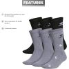 imageadidas Originals Trefoil 6Pair Crew SockHeather GreyBlackWhite