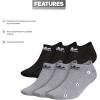 imageadidas Originals Trefoil No Show Socks 6PairHeather GreyBlackWhite