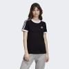 imageadidas Originals Womens 3Stripes TeeBlackBlackWhite