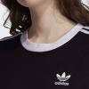 imageadidas Originals Womens 3Stripes TeeBlackBlackWhite