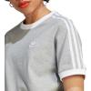 imageadidas Originals Womens 3Stripes TeeMedium Grey Heather