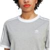 imageadidas Originals Womens 3Stripes TeeMedium Grey Heather