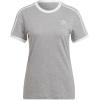 imageadidas Originals Womens 3Stripes TeeMedium Grey HeatherWhite