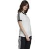imageadidas Originals Womens 3Stripes TeeWhiteBlackWhite