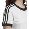 imageadidas Originals Womens 3Stripes TeeWhiteBlackWhite