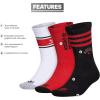 imageadidas Originals Womens Mixed Graphics Cushioned Crew Socks 3PairBlackBetter ScarletWhite