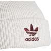 imageadidas Originals Womens Trefoil BeanieWhiteorbit GreyVictory Crimson Purple