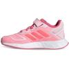 imageadidas UnisexChild Duramo 10 Running Shoes Little Big Kid 28 EUClear PinkAcid RedRose Tone Gz1056