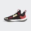 imageadidas UnisexChild Harden Stepback 2 Basketball ShoesCore BlackGold MetallicScarlet