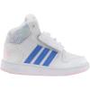 imageadidas UnisexChild Hoops Mid 20 Basketball ShoesWhiteReal BlueClear Pink