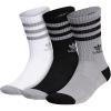 imageadidas Originals Mens Mixed Graphics Cushioned Crew Socks 3PairLight Onix GreyBlackWhite