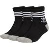 imageadidas Originals Mens Roller High Quarter Socks 3PairBlackWhiteHeather Grey