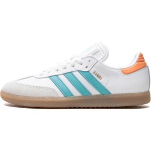 imageadidas Mens Samba Classic Indoor Soccer ShoeWhiteEasy MintPink