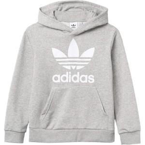 imageadidas Originals Kids Trefoil HoodieMedium Grey HeatherWhite