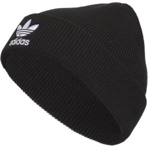imageadidas Originals Mens Trefoil BeanieOlder ModelBlackWhite 23
