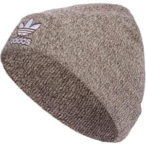imageadidas Originals Mens Trefoil BeanieOlder ModelWonder BeigeWonder WhiteShadow Brown