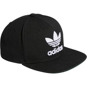 imageadidas Originals Mens Trefoil Chain Flatbrim Snapback Cap One SizeBlackWhite