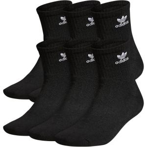imageadidas Originals Originals Trefoil Quarter Sock 6PackBlack