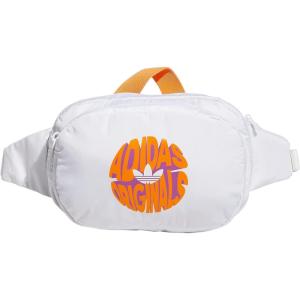imageadidas Originals Sport Waist PackTravel and Festival BagWhiteBright OrangeLucky Pink