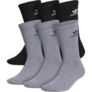 imageadidas Originals Trefoil 6Pair Crew SockHeather GreyBlackWhite