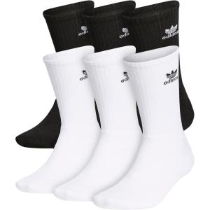 imageadidas Originals Trefoil 6Pair Crew SockWhiteBlack