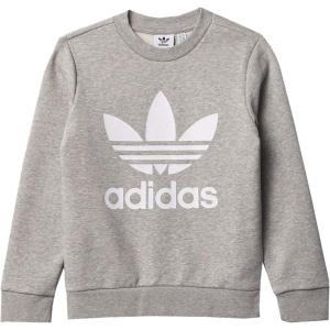 imageadidas Originals UnisexChild Trefoil Crew SweatshirtMedium Grey Heather