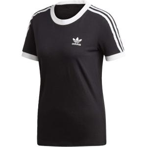 imageadidas Originals Womens 3Stripes TeeBlackBlackWhite