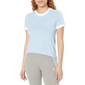 imageadidas Originals Womens 3Stripes TeeClear SkyWhite