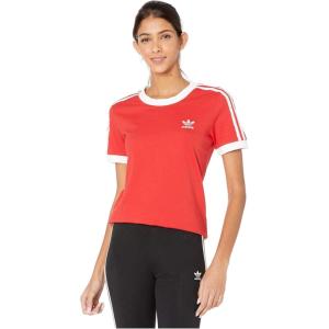 imageadidas Originals Womens 3Stripes TeeLush RedWhite