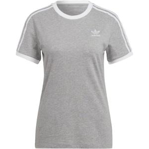 imageadidas Originals Womens 3Stripes TeeMedium Grey HeatherWhite