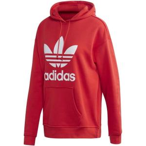 imageadidas Originals Womens Adidas Adicolor Trefoil HoodieLush RedWhite
