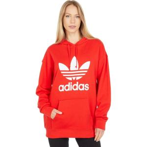 imageadidas Originals Womens Adidas Adicolor Trefoil HoodieRed