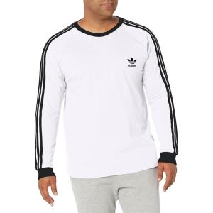 imageadidas Originalsmens3Stripes Long Sleeve TeeWhiteLarge