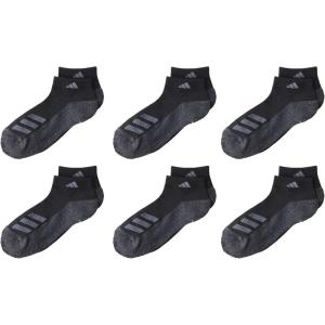 imageadidas Unisex KidsBoysGirls Cushioned Angle Stripe Low Cut Socks 6PairBlackOnix GreyNight GreyStripe