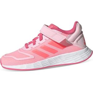 imageadidas UnisexChild Duramo 10 Running Shoes Little Big Kid 28 EUClear PinkAcid RedRose Tone Gz1056