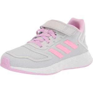 imageadidas UnisexChild Duramo 10 Running Shoes Little Big Kid 28 EUDash GreyBeam PinkBliss Lilac Cross Strap