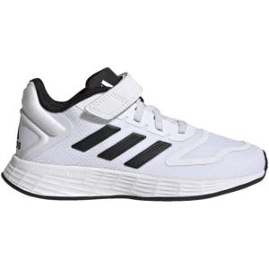 imageadidas UnisexChild Duramo 10 Running Shoes Little Big Kid 28 EUWhiteBlackWhite Elastic