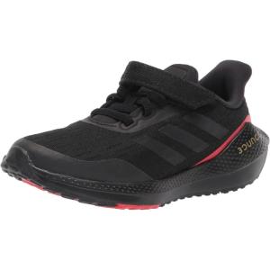 imageadidas UnisexChild EQ21 Running ShoeBlackBlackVivid Red