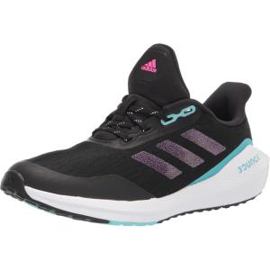 imageadidas UnisexChild EQ21 Running ShoeBlackShock PinkPulse Aqua