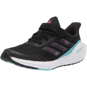 imageadidas UnisexChild EQ21 Running ShoeBlackShock PinkPulse Aqua Elastic