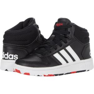 imageadidas UnisexChild Hoops Mid 20 Basketball ShoesBlackWhiteVivid Red 1