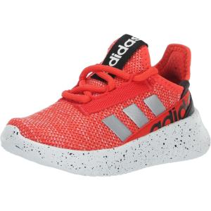 imageadidas UnisexChild Kaptir 20 Little Big Kid Running ShoesBright RedSilver MetallicBlack